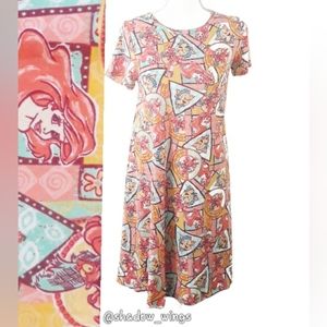 LuLaRoe / Disney Little Mermaid Carly Swing Dress Size XS (2-4) Red